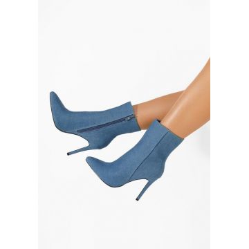 Botine cu toc subtire Ovieta albastre Botine cu toc subtire Ovieta albastre
