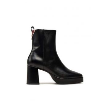 Botine dama -  piele naturala - negru -