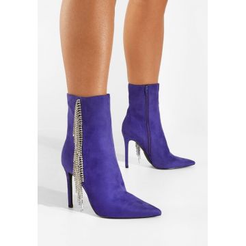 Botine stiletto mov Viedma