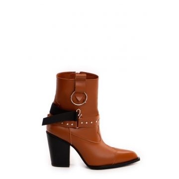 Ciocate Elektra cu toc inalt - piele naturala maro