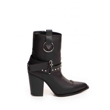 Ciocate Elektra cu toc inalt - piele naturala neagra