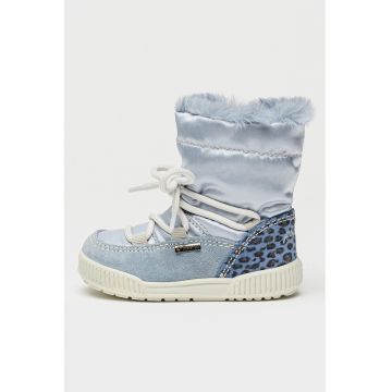 Cizme mid-calf cu garnituri de piele intoarsa cu tehnologie Gore-Tex