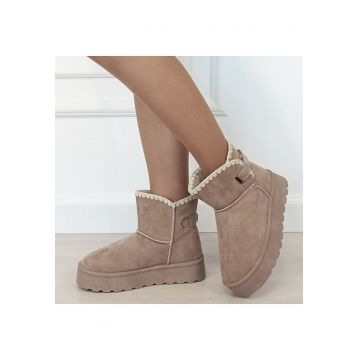 Cizme scurte kaki imblanite DAY9058 116 18473
