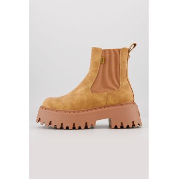 Ghete Chelasea de piele nabuc ecologica cu captuseala calduroasa Aspen