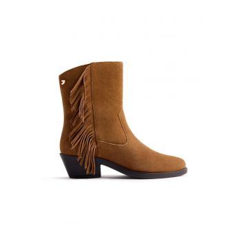 Ghete cowboy de piele intoarsa Ghete cowboy de piele intoarsa