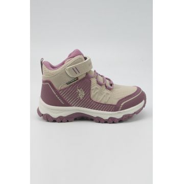 Ghete cu talpa demi-wedge si inchidere velcro