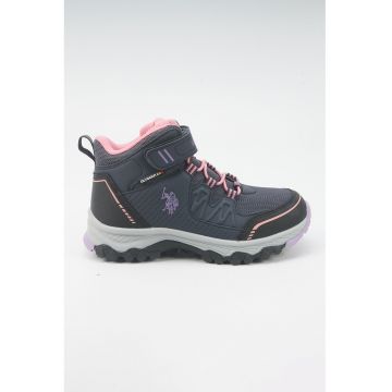 Ghete cu talpa demi-wedge si inchidere velcro