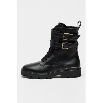 Ghete de piele cu catarama