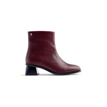 Ghete de piele cu model tesut Mackford