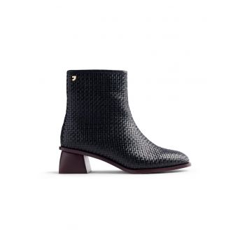 Ghete de piele cu model tesut Mackford