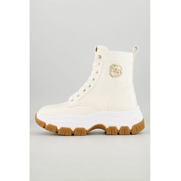 Ghete de piele ecologica cu logo decorat cu strasuri