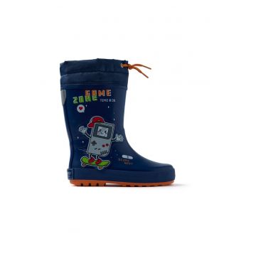 Ghete de ploaie cu imprimeu si snur