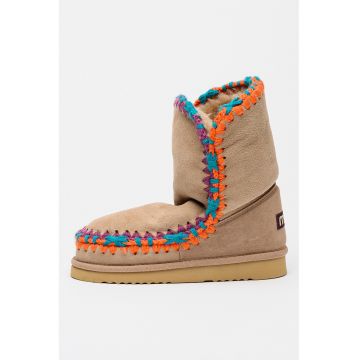 Ghete slip-on de piele intoarsa cu detalii contrastante Eskimo 24