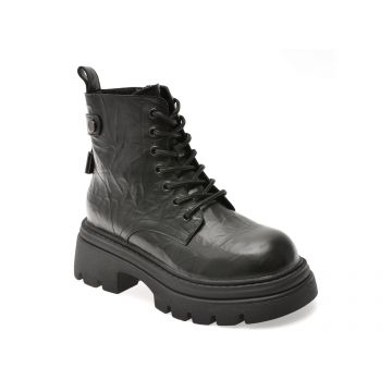 Bocanci FLAVIA PASSINI negri, 99025, din piele naturala