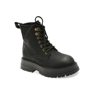 Bocanci FLAVIA PASSINI negri, 9925, din piele naturala