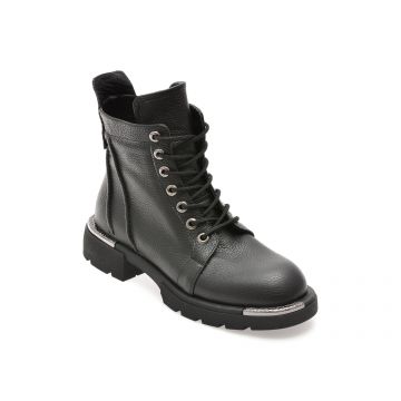 Bocanci GRYXX negri, 16715, din piele naturala