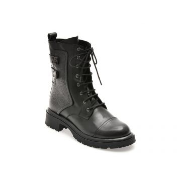 Bocanci IMAGE negri, 1504244, din piele naturala