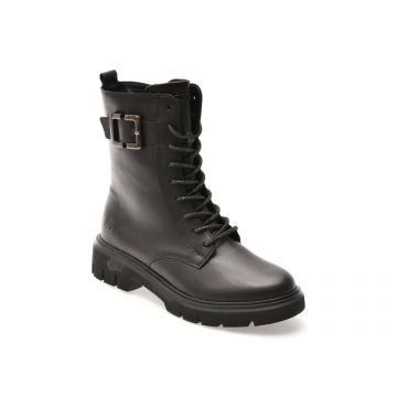 Bocanci REMONTE negri, D1W82, din piele naturala