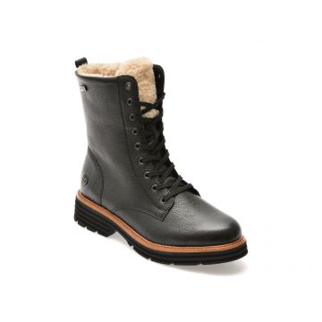 Bocanci REMONTE negri, D3A73, din piele naturala