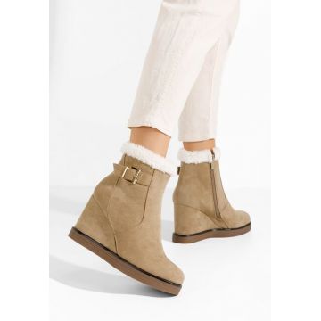 Botine cu platforma Biannca V2 kaki