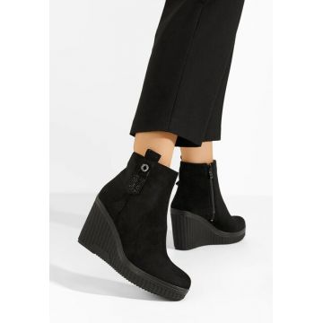 Botine cu platformă Charlet negre