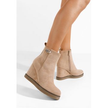 Botine cu platforma Niau kaki Botine cu platforma Niau kaki