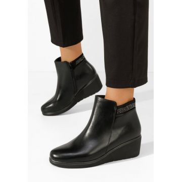 Botine cu platforma Veronea negre