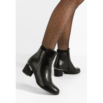 Botine cu toc gros Canylo V2 negre