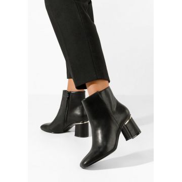 Botine cu toc gros Eseltia negre