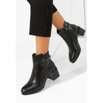 Botine cu toc gros Georgie negre