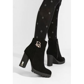 Botine cu toc gros Luana V2 negre Botine cu toc gros Luana V2 negre