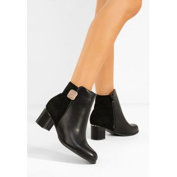 Botine cu toc gros Raminy negre