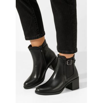 Botine dama cu toc Ketana negre