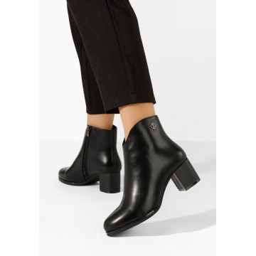 Botine dama cu toc Paulene negre