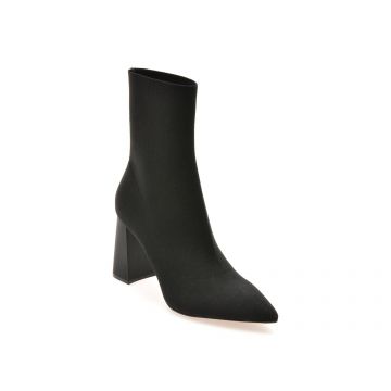 Botine elegante ALDO negre, PLUMTREE 001, din material textil