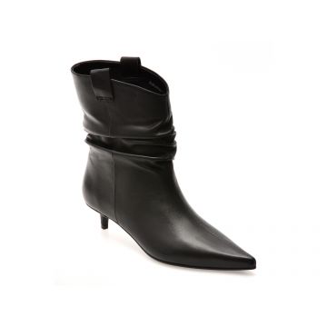 Botine elegante EPICA PREMIUM negre, H375R1, din piele naturala