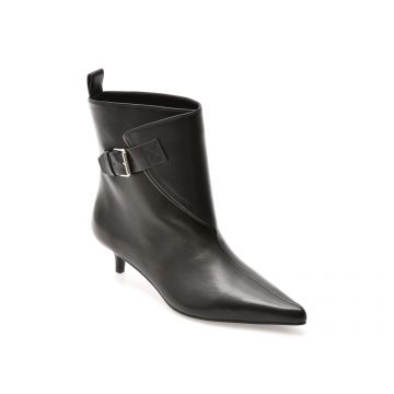 Botine elegante EPICA PREMIUM negre, H377R2, din piele naturala