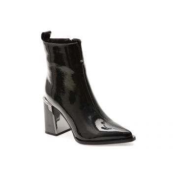 Botine elegante FLAVIA PASSINI negre, 82672, din piele naturala lacuita