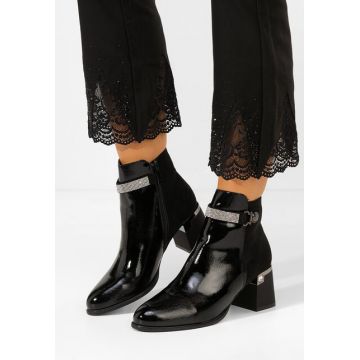 Botine elegante Grasiela negre