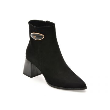 Botine EPICA negre, 2011628, din piele intoarsa