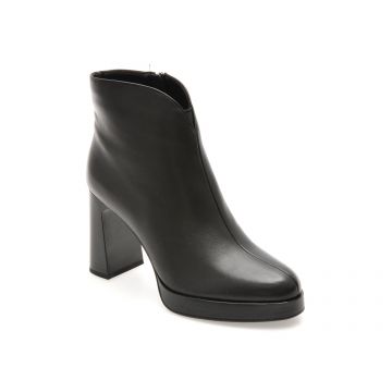 Botine EPICA negre, 2392, din piele naturala