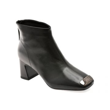 Botine EPICA negre, M32120, din piele naturala