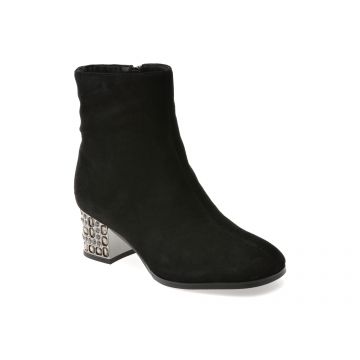 Botine FLAVIA PASSINI negre, 83331, din piele intoarsa