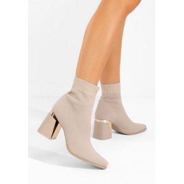 Botine tip soseta Mirelina bej
