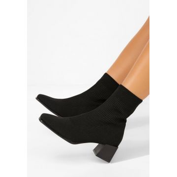 Botine tip soseta Renatia negre