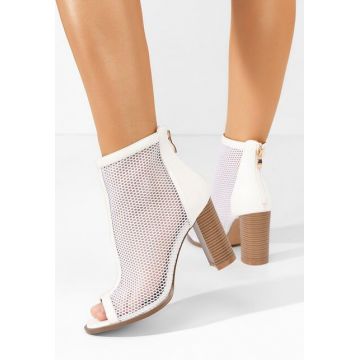 Botine toamna Laticia albe