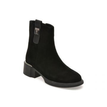 Ghete ALDO negre, AT91, din piele intoarsa