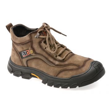 Ghete BITE THE BULLET kaki, 68011, din piele intoarsa