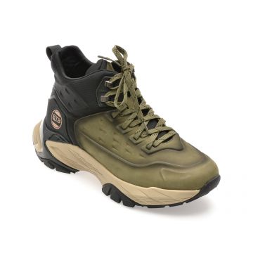 Ghete BITE THE BULLET kaki, LN15, din piele naturala