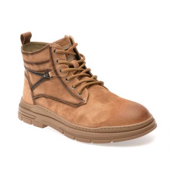 Ghete BITE THE BULLET maro, 68070, din piele intoarsa